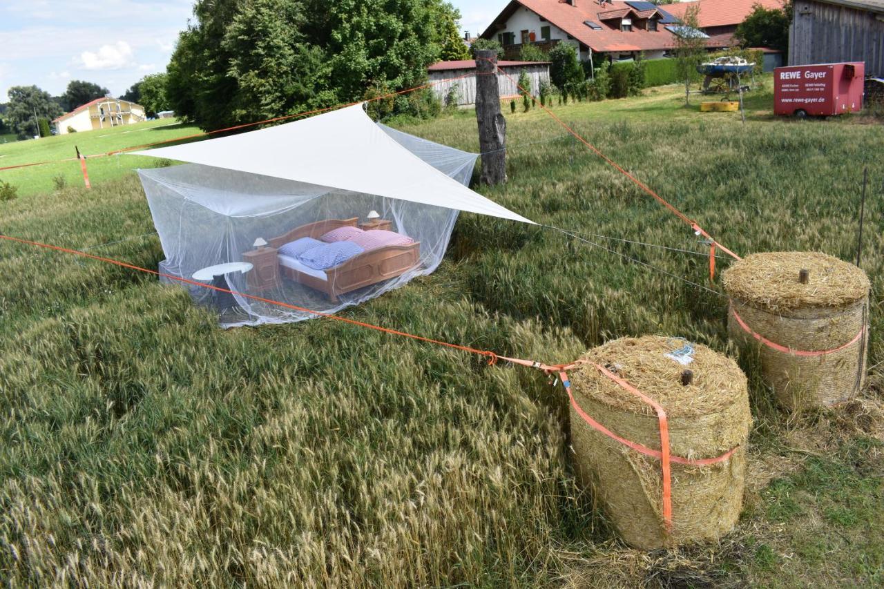 Open Air, Bett Im Kornfeld Hotel Finning Luaran gambar
