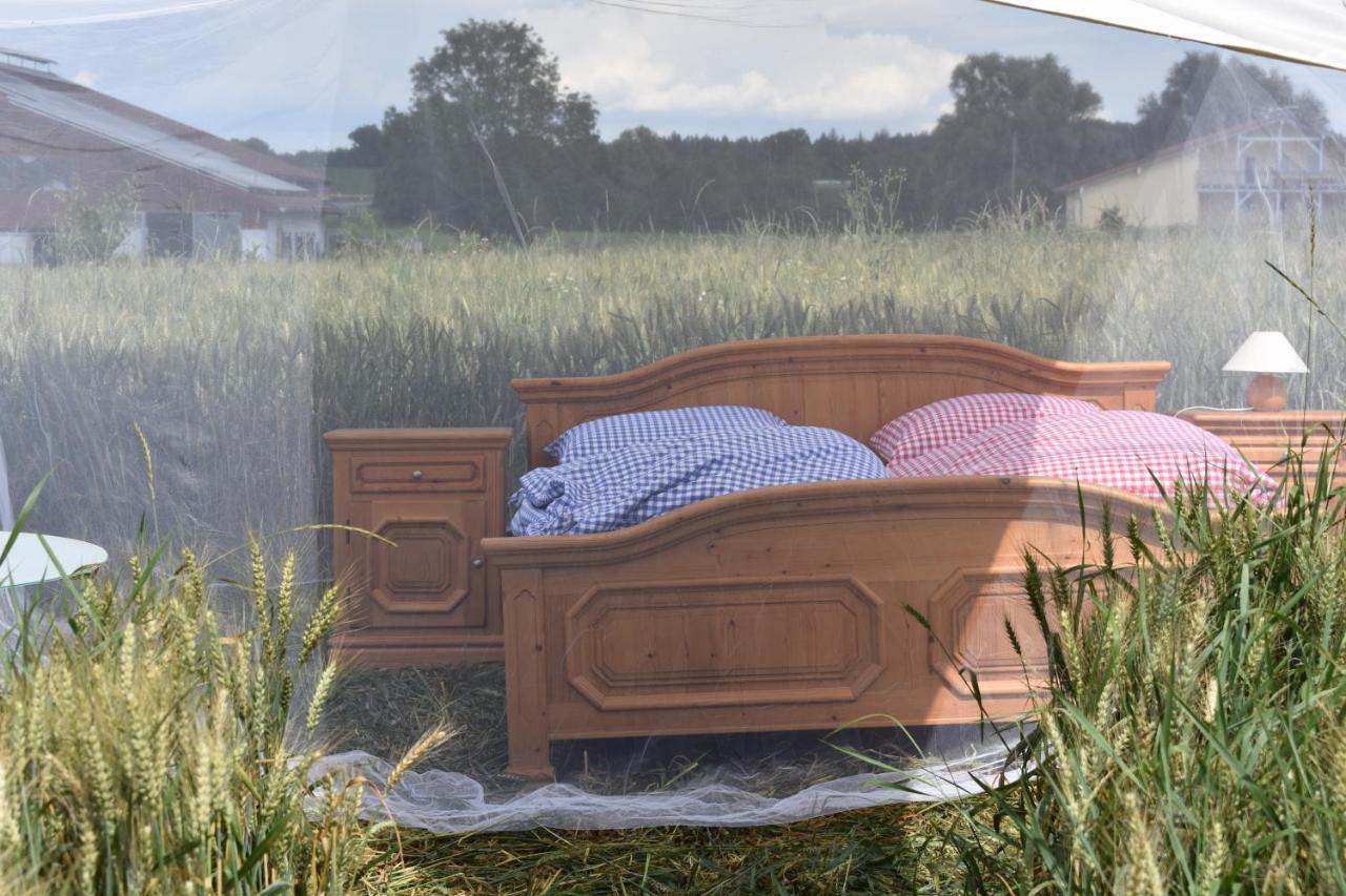 Open Air, Bett Im Kornfeld Hotel Finning Luaran gambar